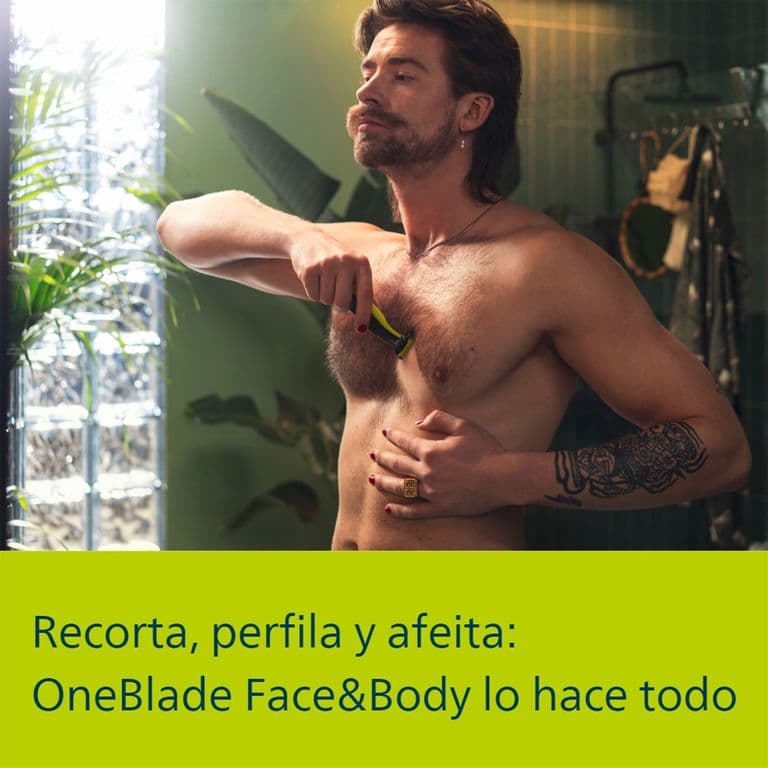 Afeitadora Philips OneBlade Cara y Cuerpo QP2824/10 â€“ HÃºmedo/Seco - Miniatura 4